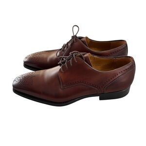 NEW Magnanni Knight Performance Leather Dress Shoe in Tobacco Men's Size 9